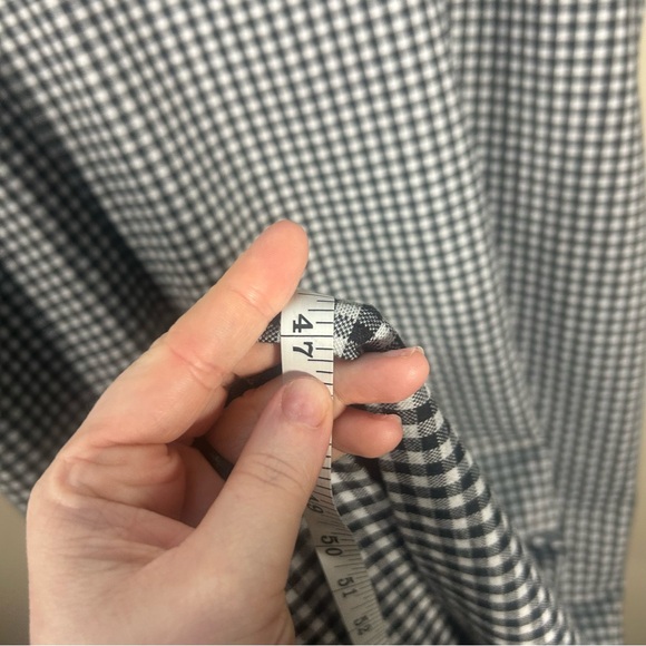 Anthropologie Hutch Black White Micro Gingham Sleeveless Knee Length Dress 4X - Picture 7 of 7